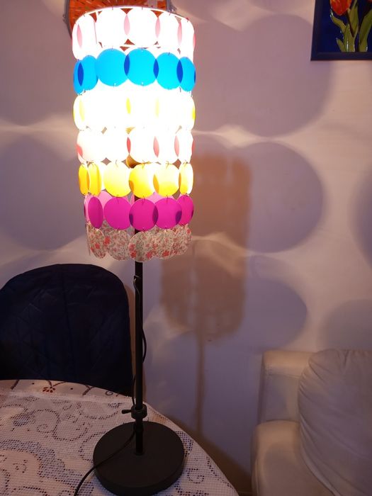 Candeeiro handmade colorido 76cm