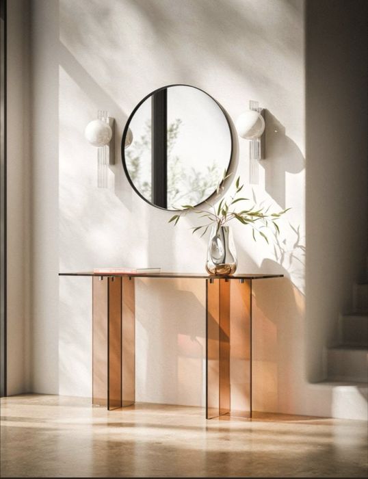 Konsola ze szkla brazowa Westwing