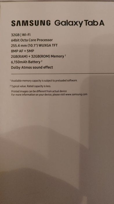 Tablet Samsung Tab A