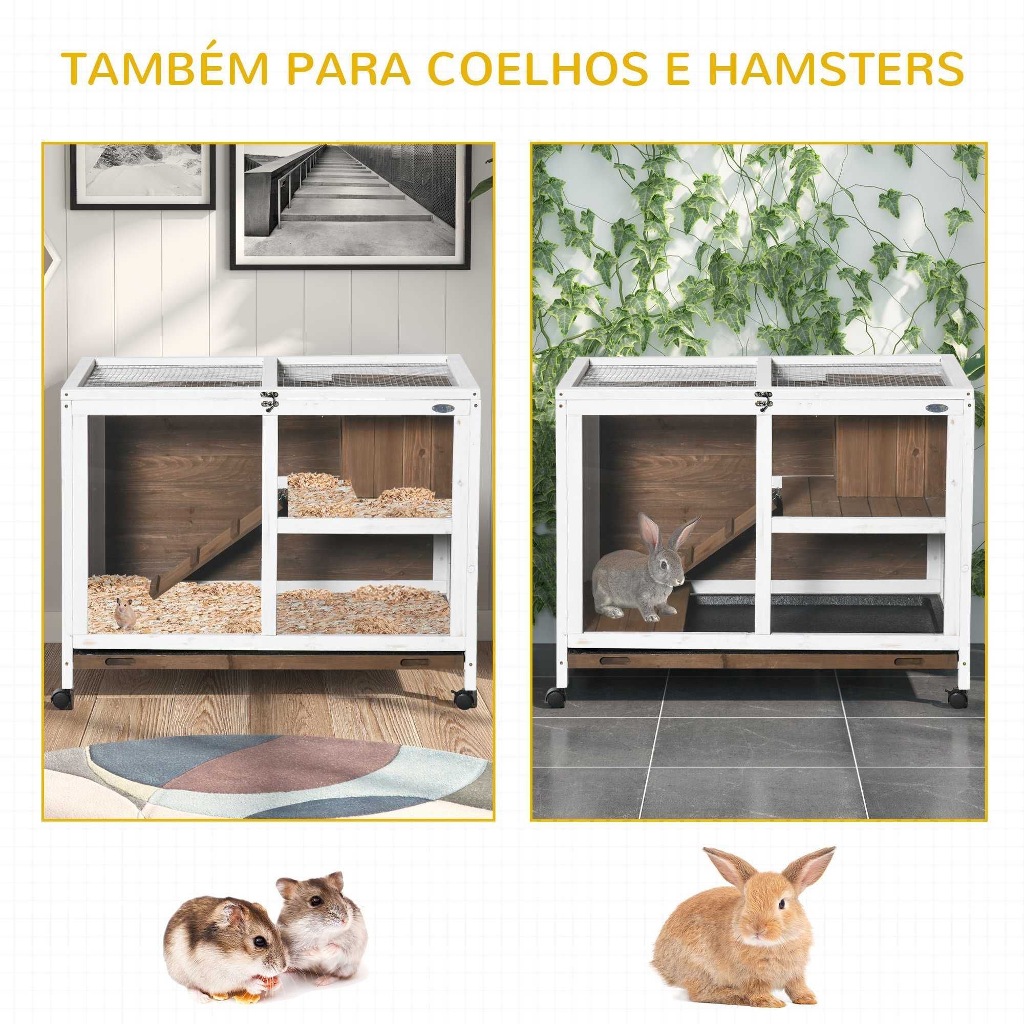 Coelheira de Madeira com Rodas – 2 Níveis | 91,5x53,5x73cm