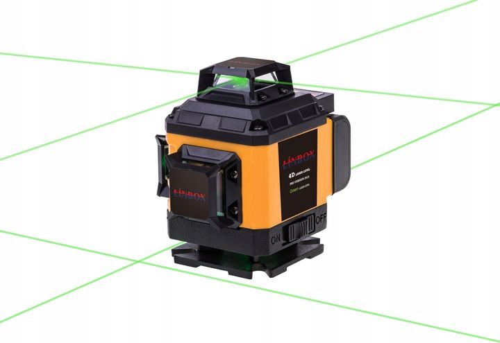 Poziomica Laserowa 360° Laser Krzyżowy 4d Zestaw Walizka