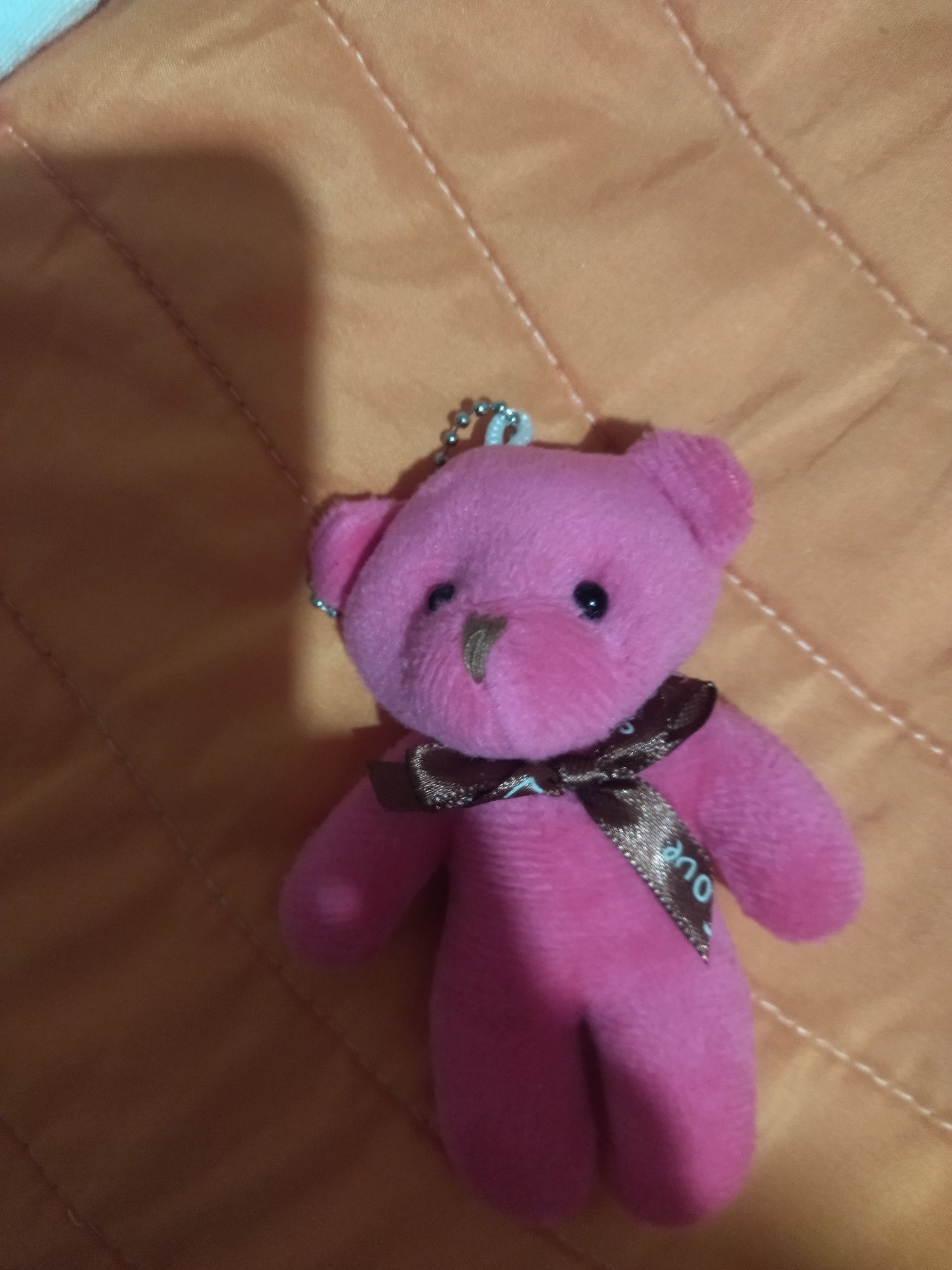 Peluche ursinho cor rosa 12 cm ( Portes grátis )