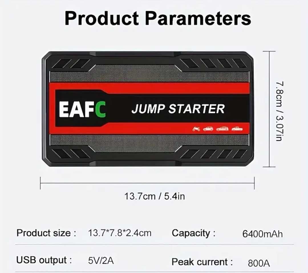 Arrancador booster jump started