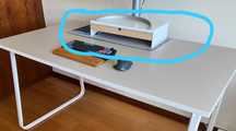 Suporte monitor com gaveta IKEA