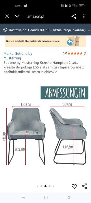 Krzesła tapicerowane