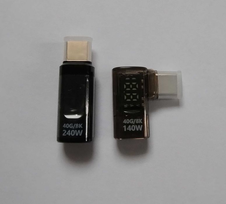 2x Adapter przejściówka miernik USB-C 4.0 PD 40Gb/s OTG 140W + 240W