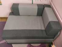 Sofa narożna rozkładana jednoosobowa