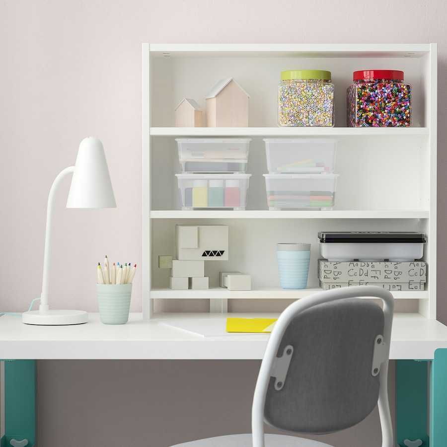 Secretária MICKE e modulo adicional Ikea C/ vidro protector - tudo 65€