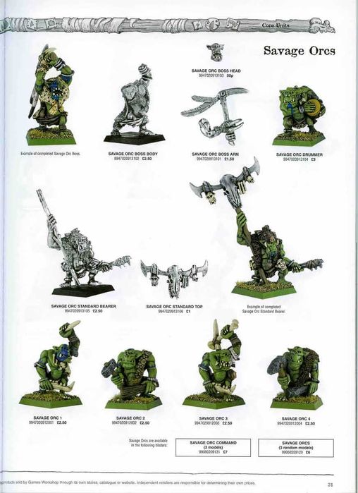 Warhammer fantasy battle savage orcs
