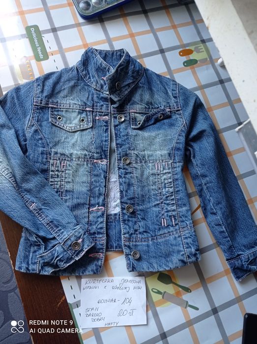 Kurtka jeansowa rozm 104 dla dziewczynki