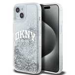 Etui Dkny Liquid Glitter Big Logo na iPhone 15 / 14 / 13 - białe