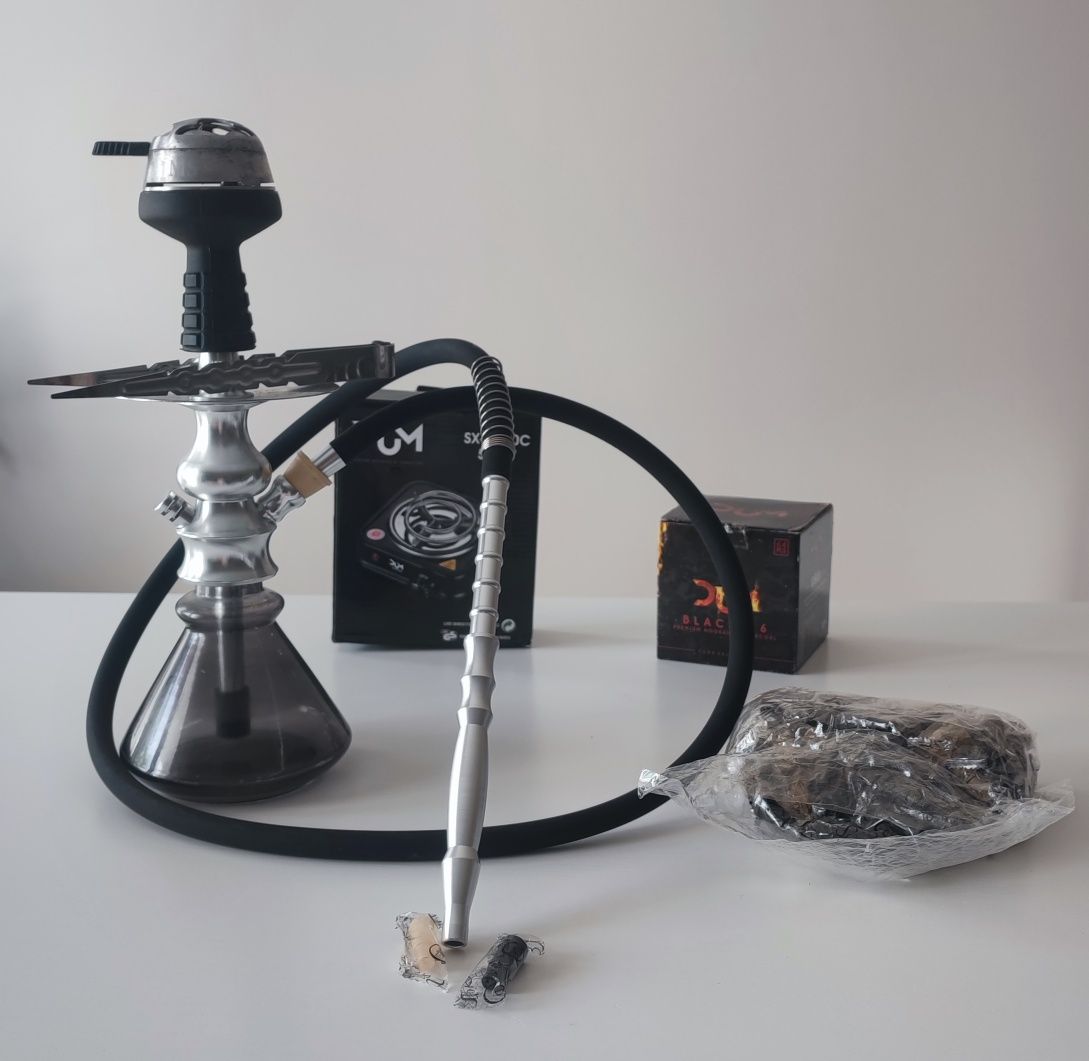 Shisha completa + forno + carvão + boquilhas