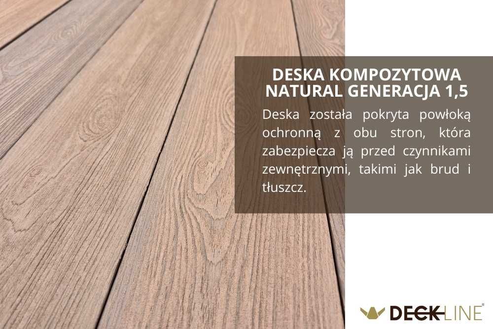 Deska kompozytowa tarasowa 3D DREWNOPODOBNA - szybka dostawa -