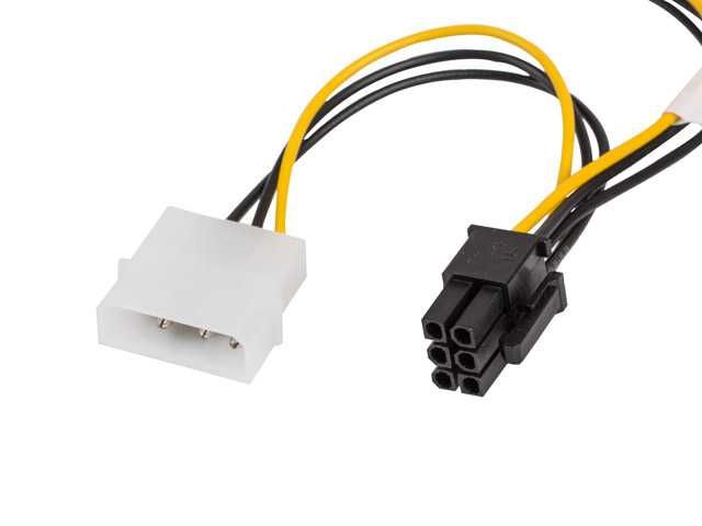 Adapter karty graficznej 2xMolex->PCIe 6pin Lanberg CA-HD6P-10CU-0015