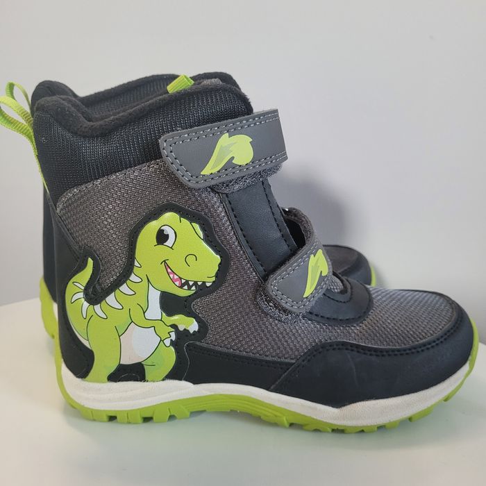 Buty zimowe dla chłopca r.31 na rzep ocieplane kozaki dinozaur