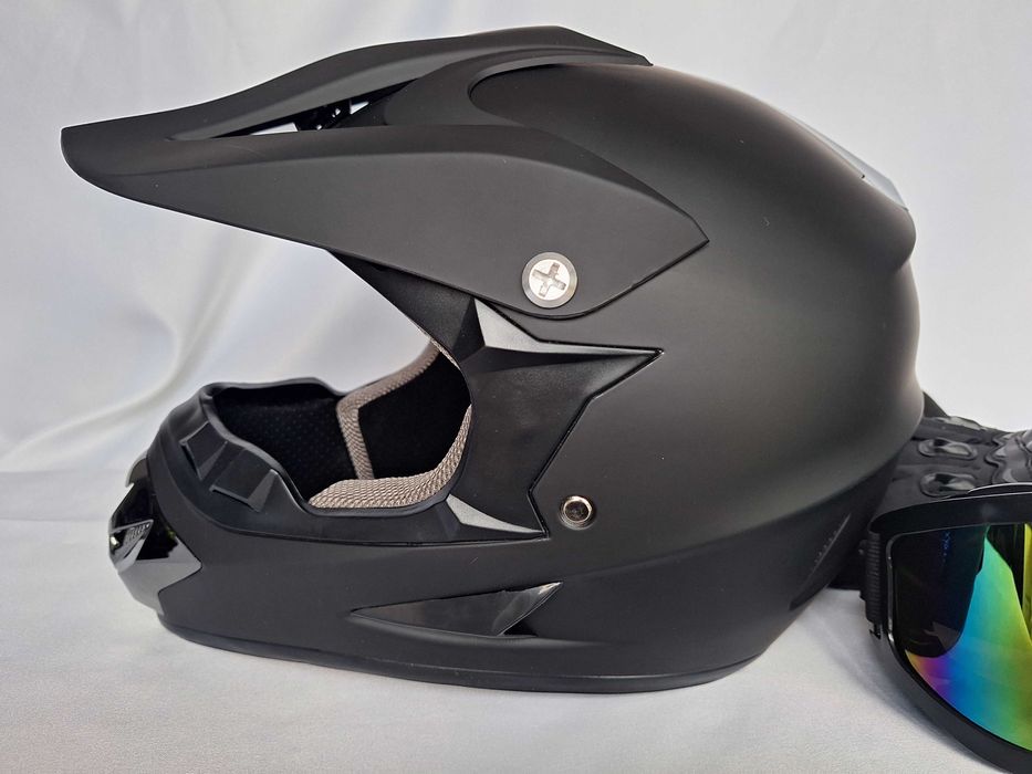 Kask motocrossowy fullface ATV Dirt Bike Black L/XL 59-60cm