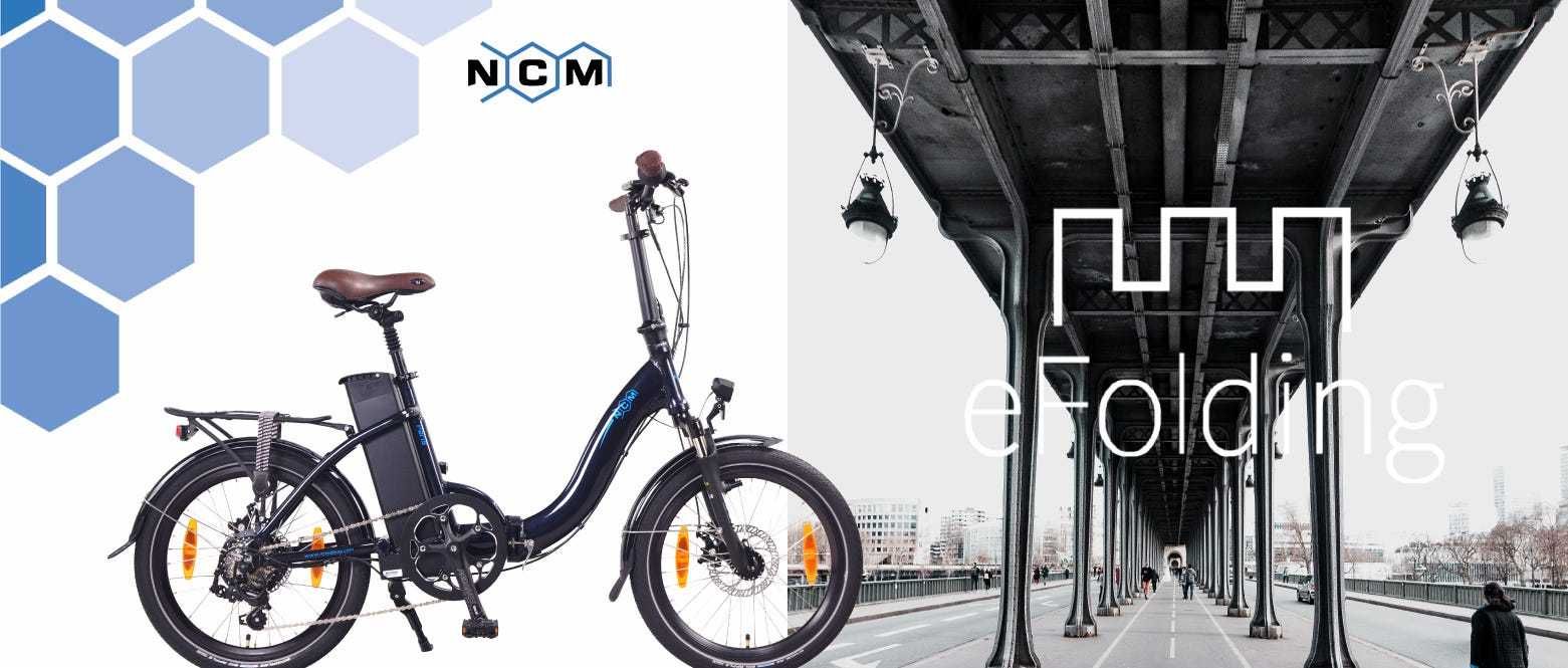 NCM Paris 20" - Bicicleta elétrica dobrável