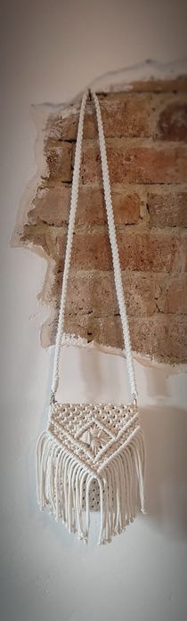 Torebka listonoszka makrama rękodzieło prezent