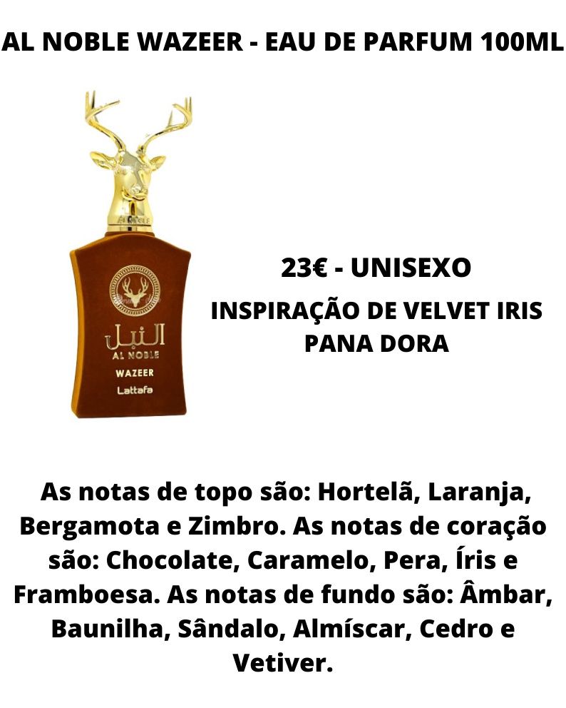 Al Noble - Wazeer - Eau de Parfum 100ml - Unisexo