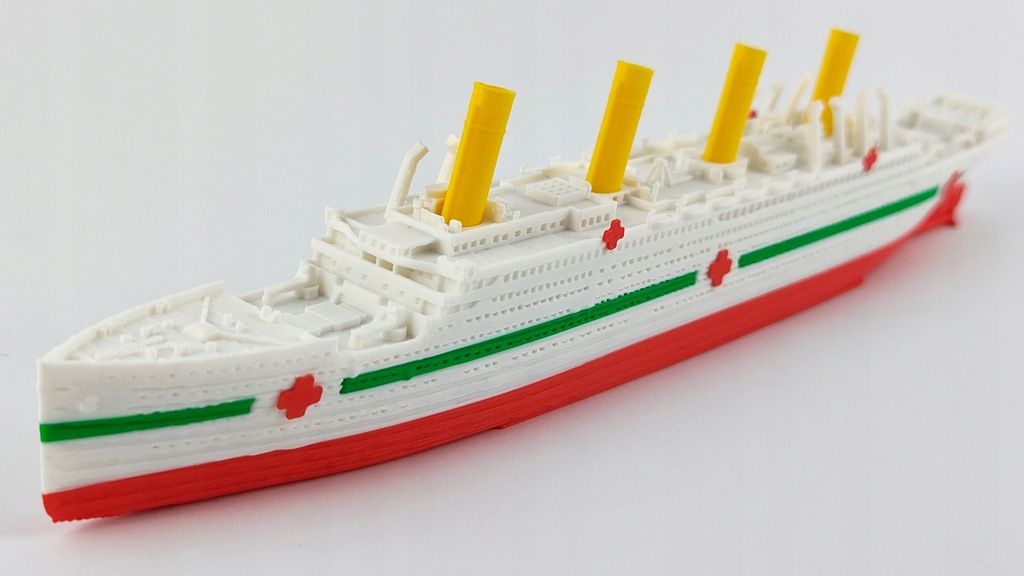 HMHS Britannic - Model 3D - 269mm (Skala 1:1000) - metalowe wstawki