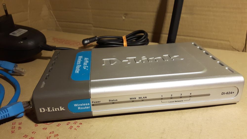 DLINK Świetny Router Wifi D-Link Dl- 624+ WI-FI Modem PEŁNY ZESTAW