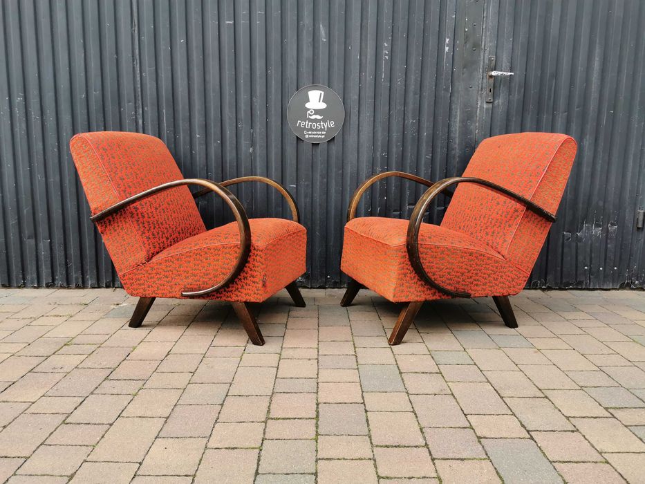 Fotel ART DECO proj. J. Halabala, Czechosłowacja '30-'50, Retro