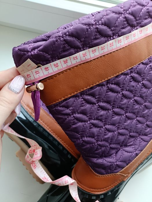 Гумові жіночі чобітки утеплені