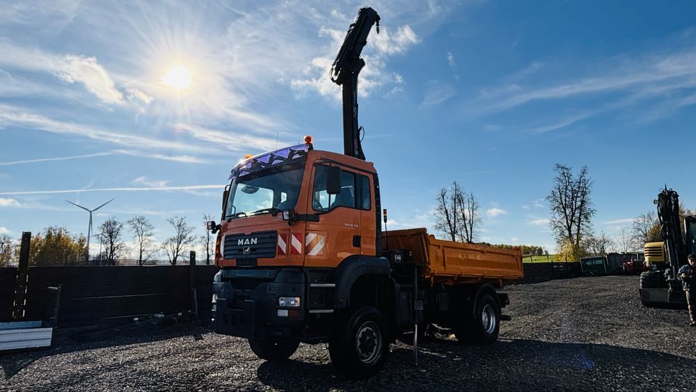 Man TGA 18.310 4x4 wywrotka HDS Hiab Piaskarka HMF Meiller Kipper