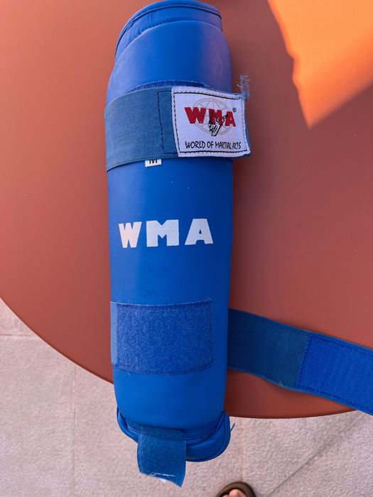 Par de protectores de canelas/pés para artes marciais - tamanho M