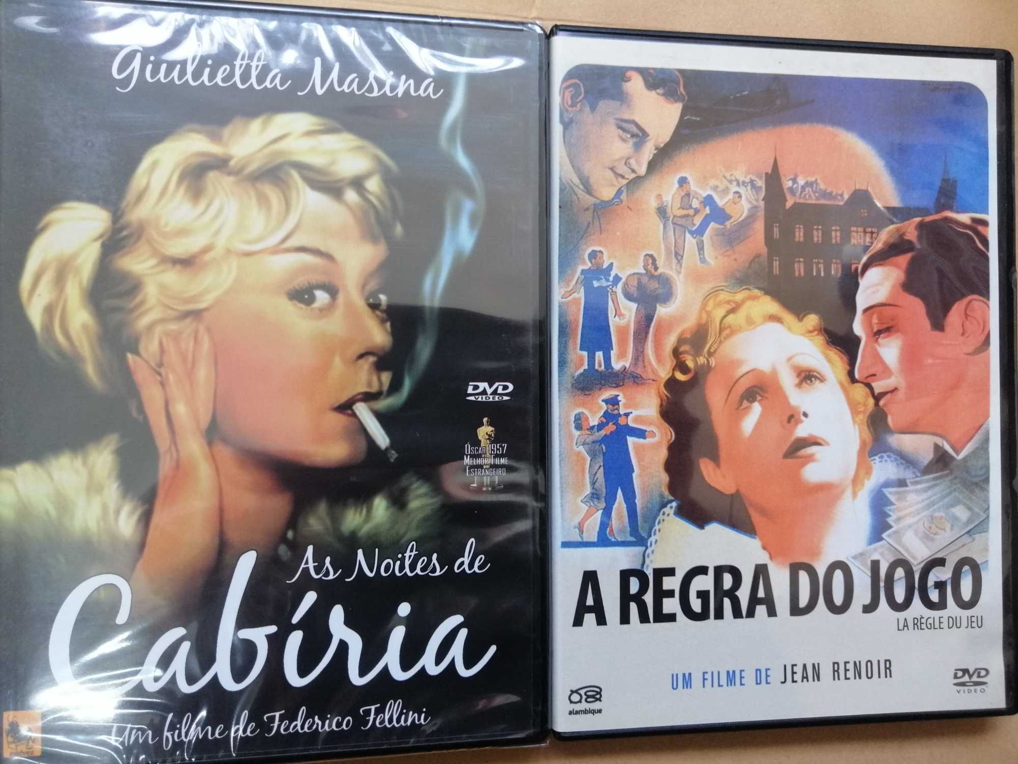 As Noites De Cabiria Fellini  (selado) A Regra do Jogo Jean Renoir