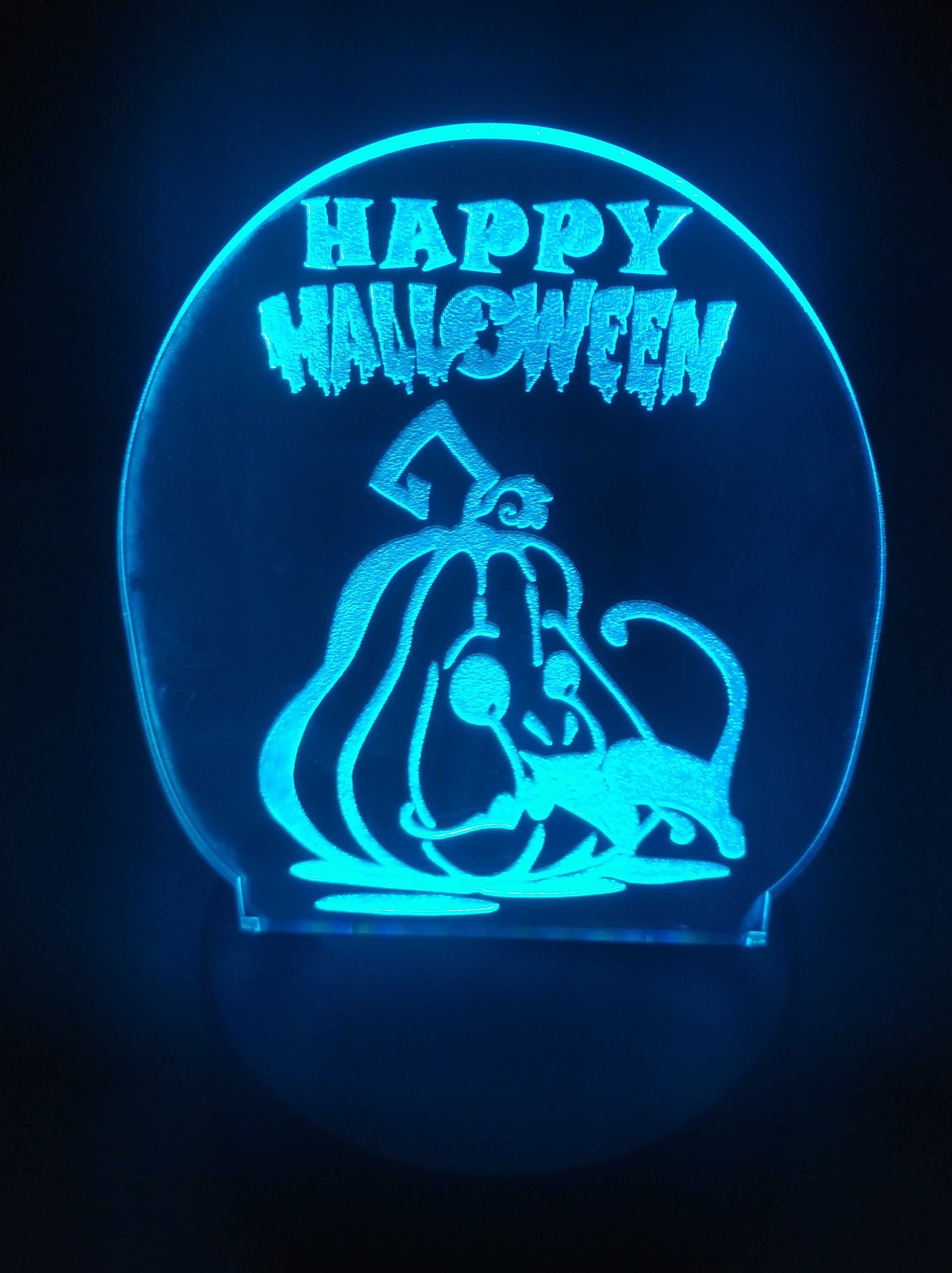 halloween lampka led 3d iluzja prezent