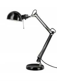 Komplet Lampki dwie czarna biurkowa prl vintage Forsa duński design