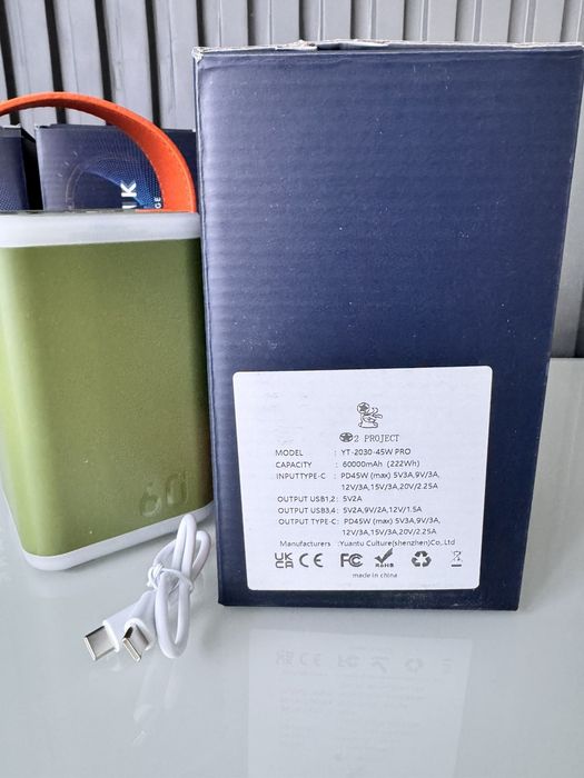 Повер Банк для ноутбуку O2 Project PRO 60000mAh PD45w+QC3.0