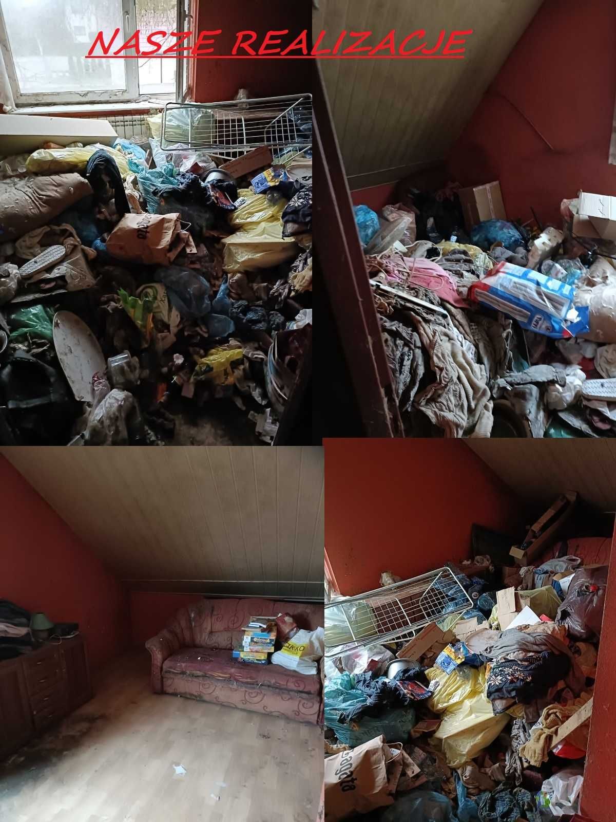 Sprzątanie Opróznianie Porzadkowanie piwnic strychów domów mieszkań