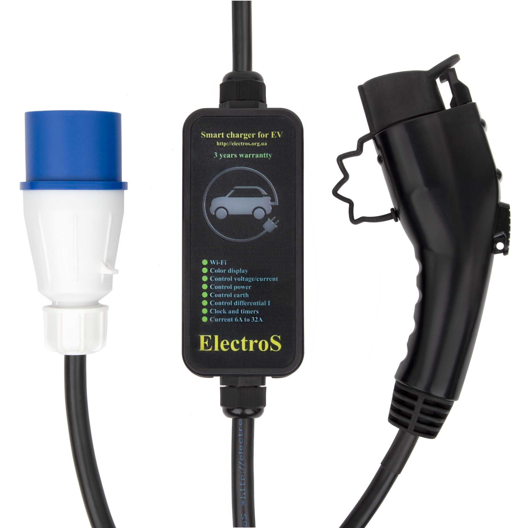 Нова зарядка для Tesla Type1/Type2/GB-T 7 кВт, 32А, Wi-Fi, гарантія 3р