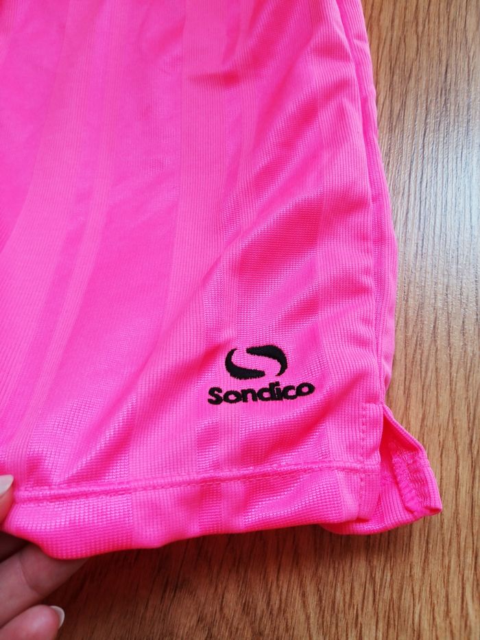 Krótkie spodenki szorty różowe neonowe sondico xs 34 s 36 sportowe hit