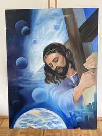 Obraz Jezus niosący krzyż 45x60 +gratis