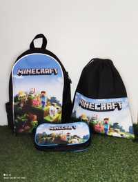 Школьный набор Майнкрафт Minecraft рюкзак ,пенал ,сумка мешок