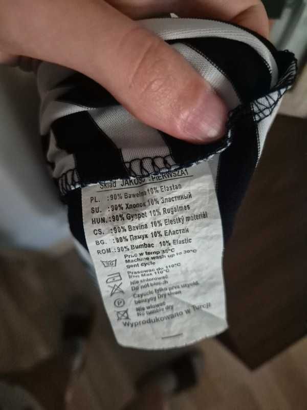 Sukienka damska w paski odcięta w pasie M 38