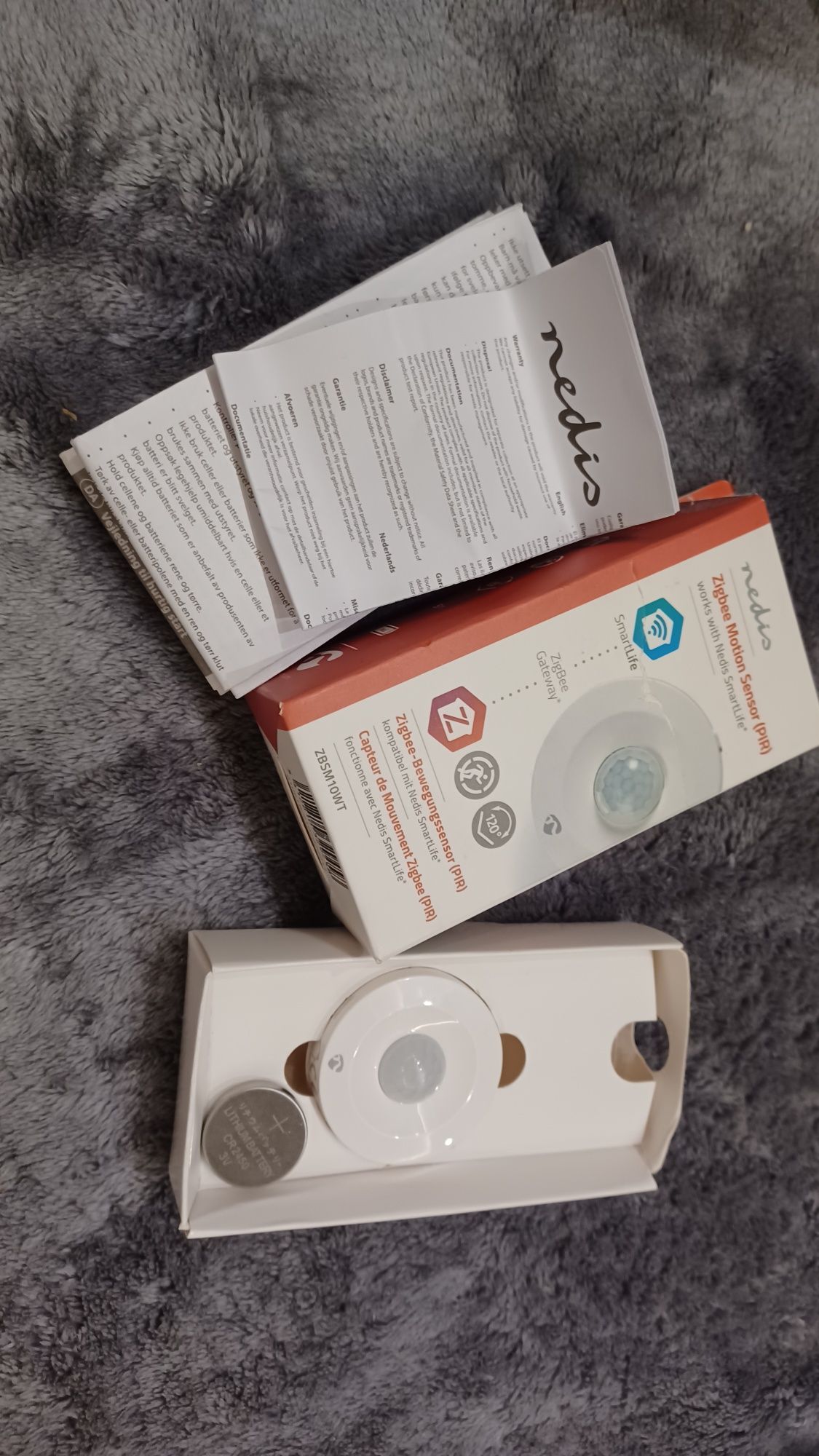 Nedis Inteligentny czujnik ruchu PIR 1xCR2450 ZigBee smart home