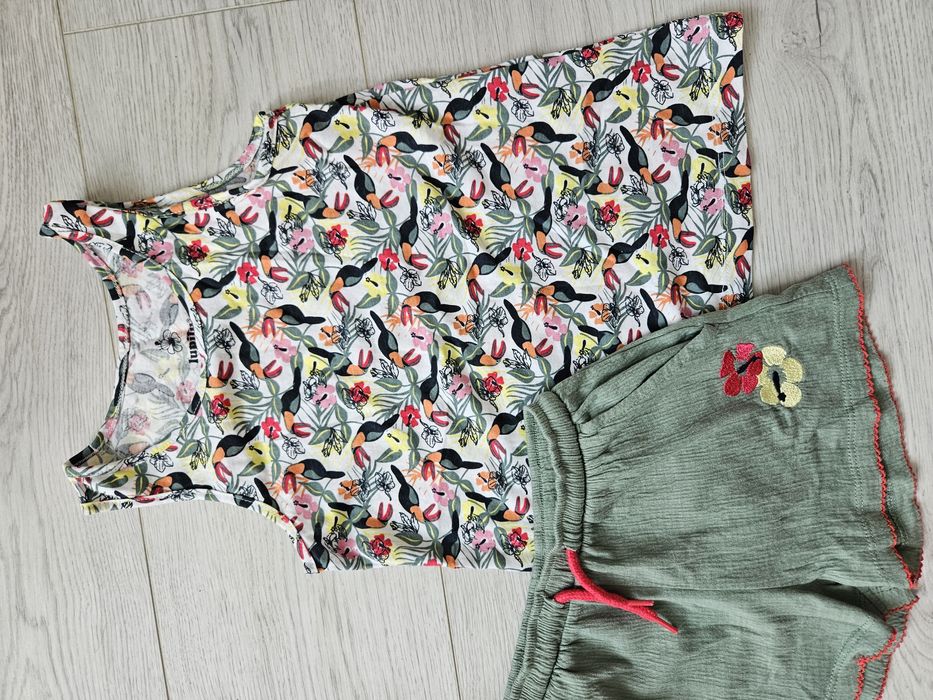 Komplet Lupilu 110-116/122 dla dziewczynki  spodenki + koszulka