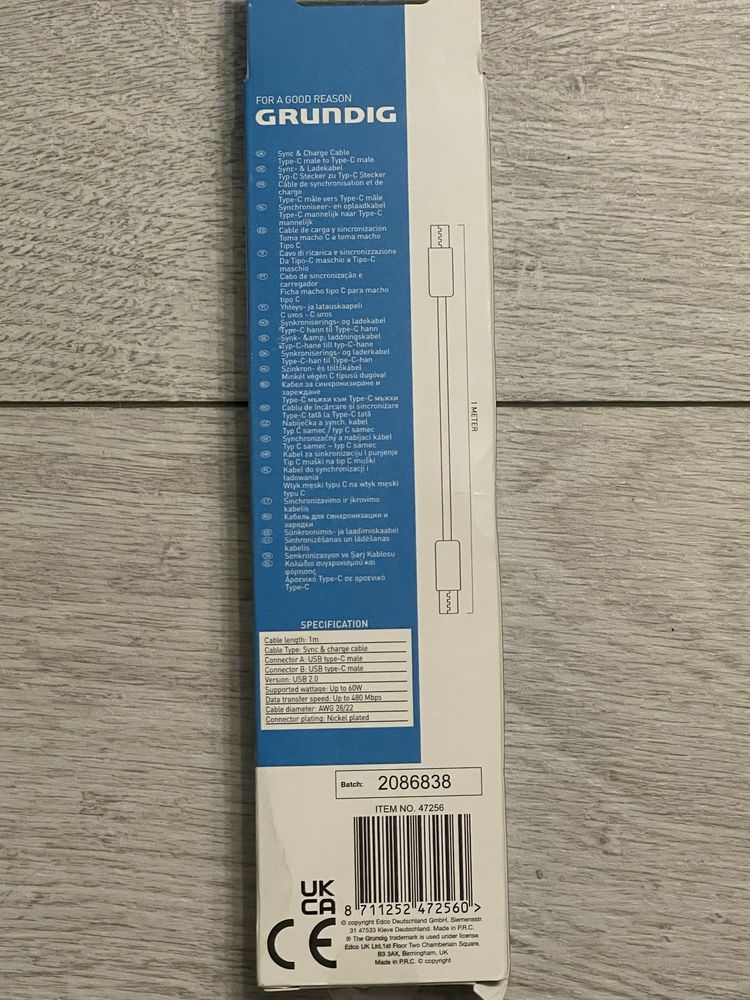 Przewod do ladowania telefonu USB C na USB C