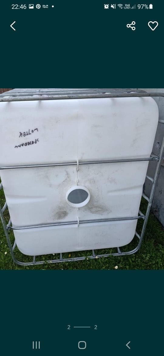 Mauzer ibc dppl czysty na wode paliwo on atestowany