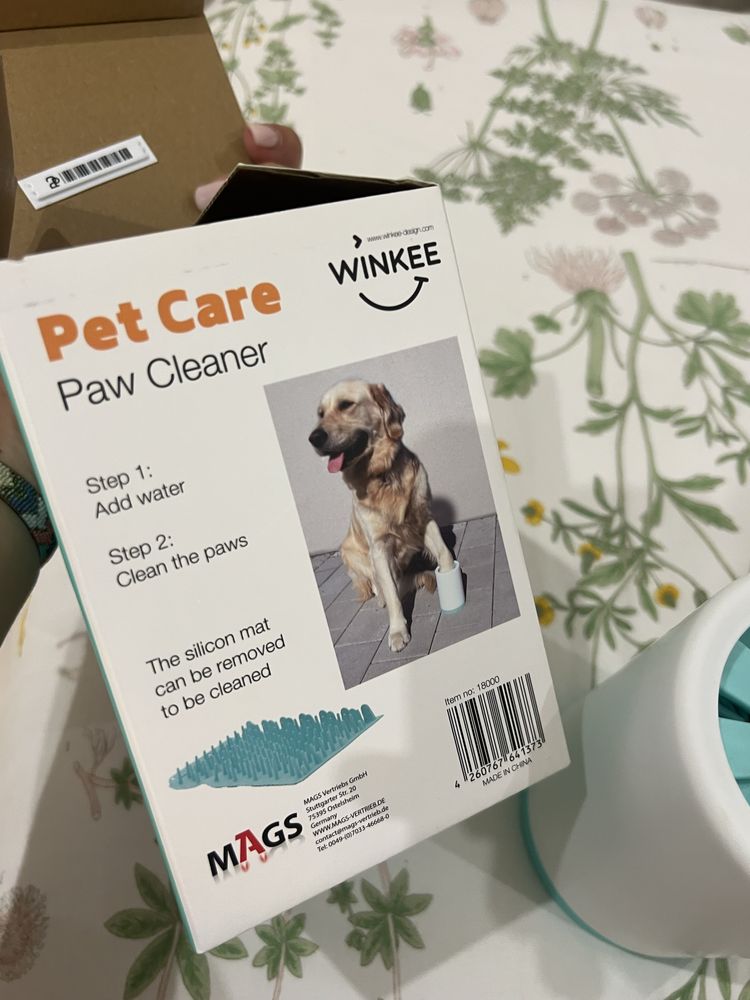 Limpar patas cão