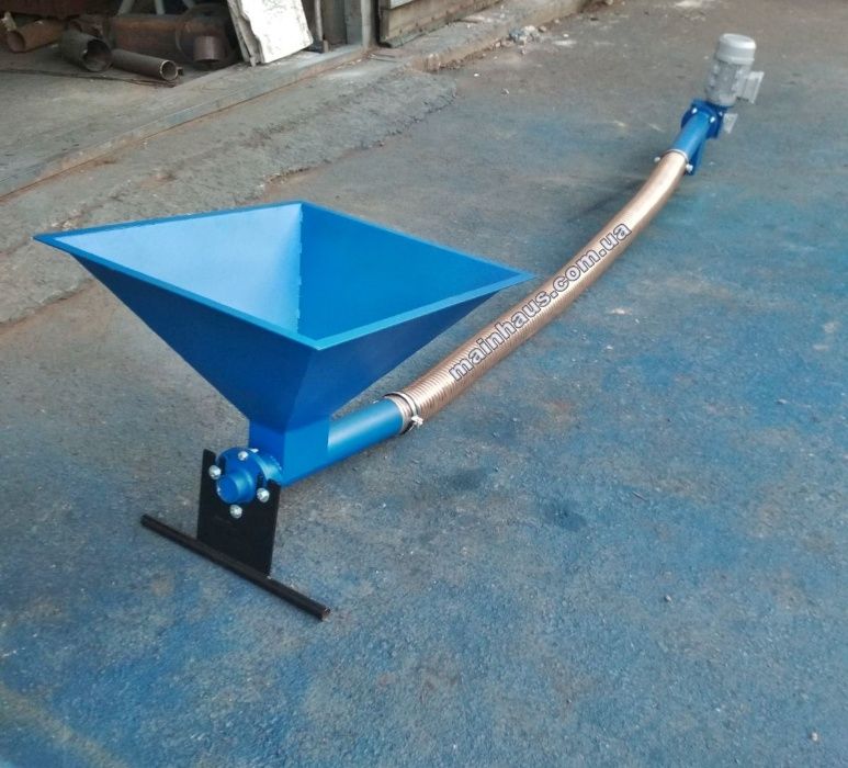 погрузчик зерна гибкий шнек спиральный транспортер пружинный 90мм/3м.