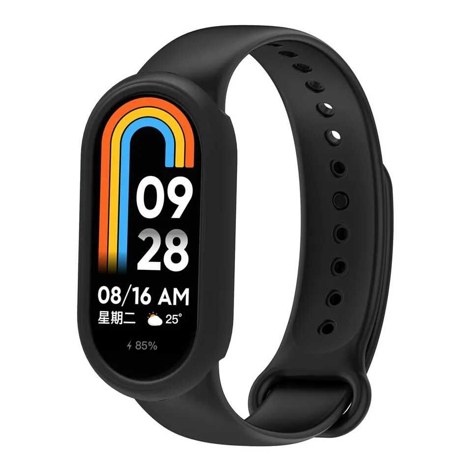 Защитный чехол-бампер силиконовый противоударный Xiaomi Mi Band 8.