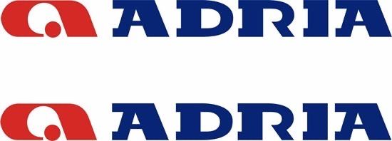 Zestaw 2 naklejek ADRIA o szerokości 80cm nalepka naklejka kamper