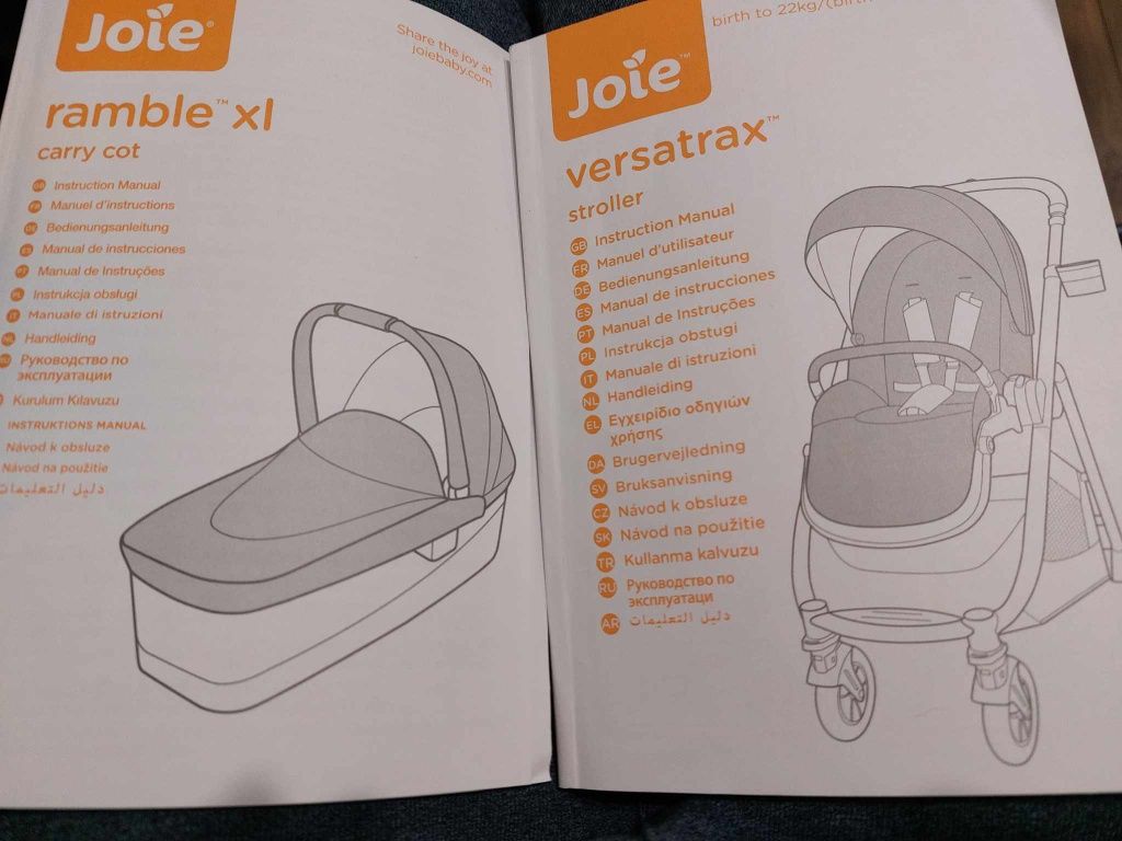 Wózek spacerówka i gondola joie versatrax