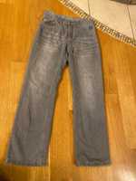 Spodnie  chłopięce ocieplane jeans szary 140 cm