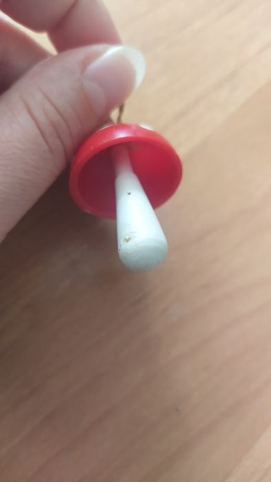 Plastikowy grzybek bombka PRL